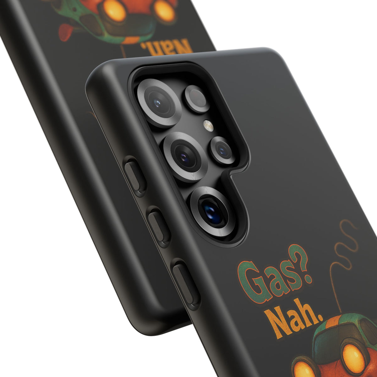 Phone Case — "Gas? Nah. I Run on Bad Far Decisions" Funny Cartoon Car Protective Cover