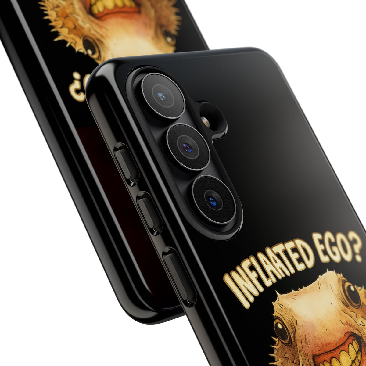 Phone Case — "Inflated Ego? Nah, It's Just Anxiety" Funny Pufferfish Design