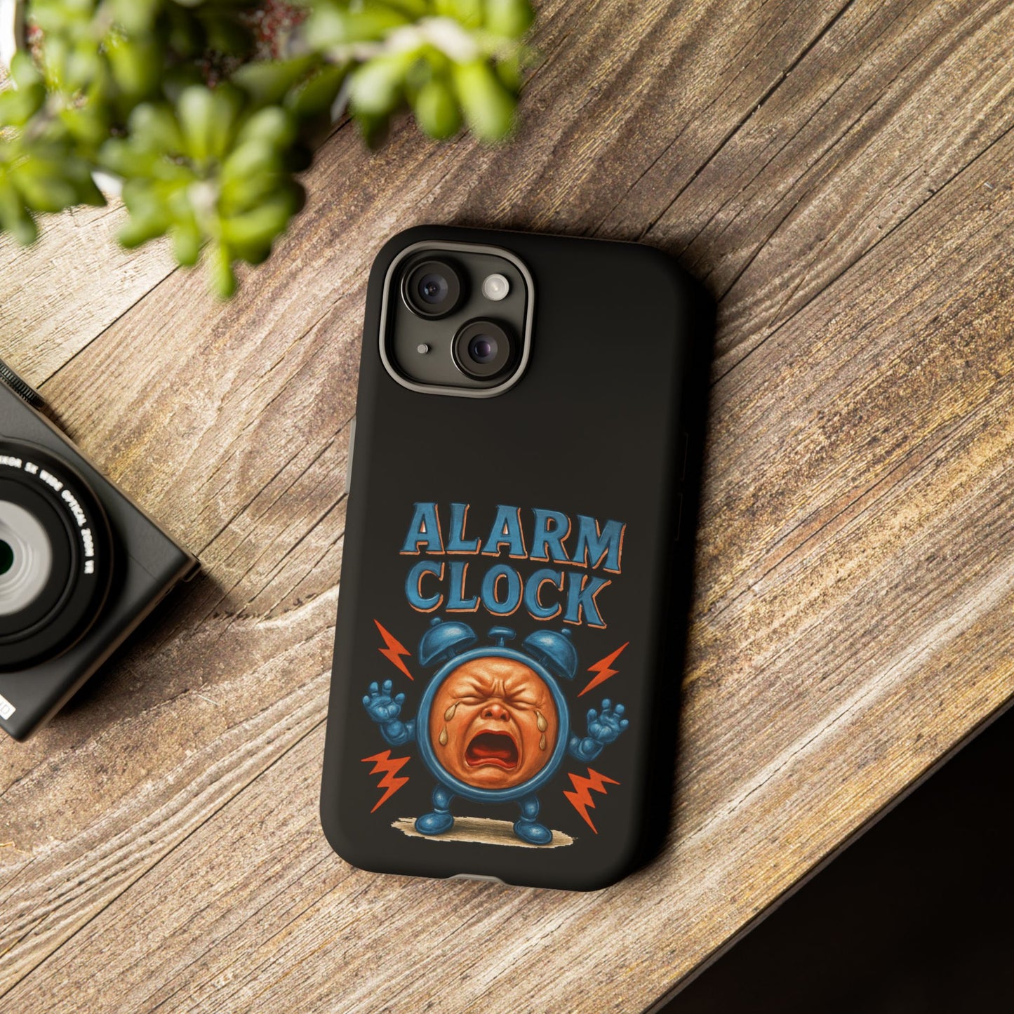 Phone Case — "Alarm Clock" Retro Screaming Clock Protective Cover