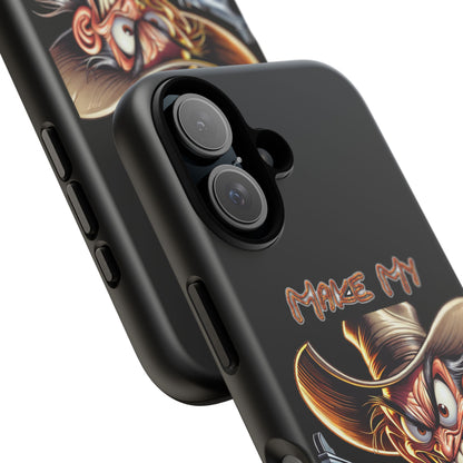 Phone Case - 'Make My Day' Cowboy Revolver Graphic Protective Case