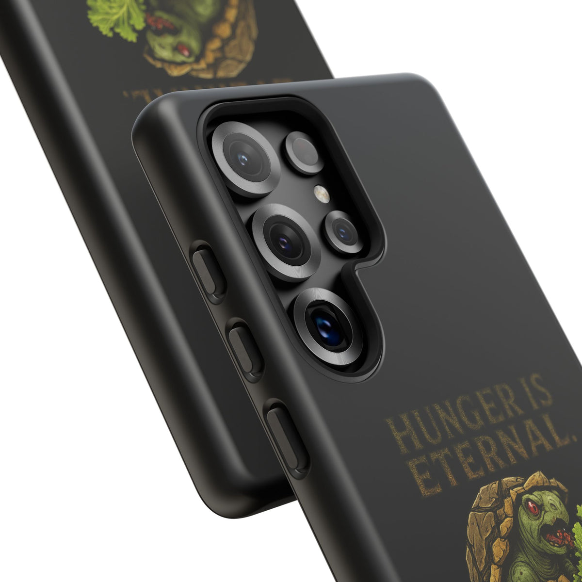 Phone Case — "Hunger Is Eternal, Your Fingers Are Optional" Turtle Monster Design