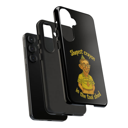 Phone Case — "Sharpest Crayon in the Tool Shed" Retro Teacher/Geek Protective Cover
