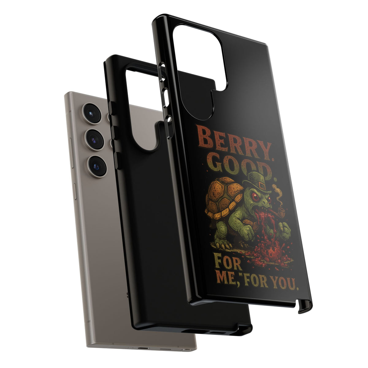 Phone Case — 'Berry Good' Zombie Turtle Graphic Tough Protective Case