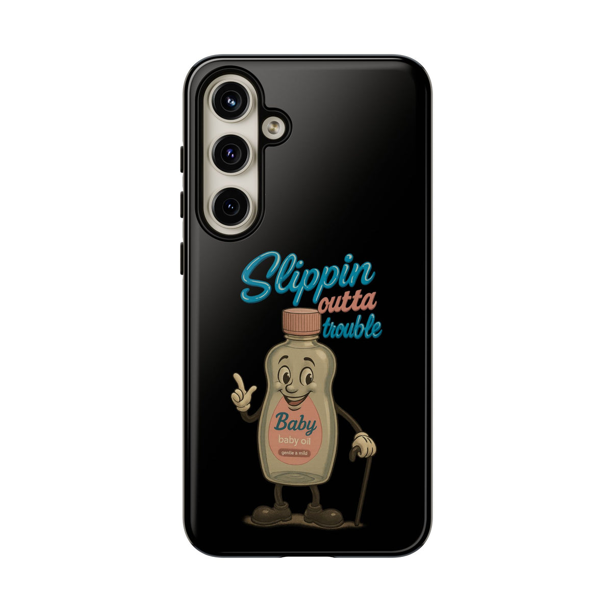 Phone Case — Retro 'Slippin Outta Trouble' Baby Bottle Design