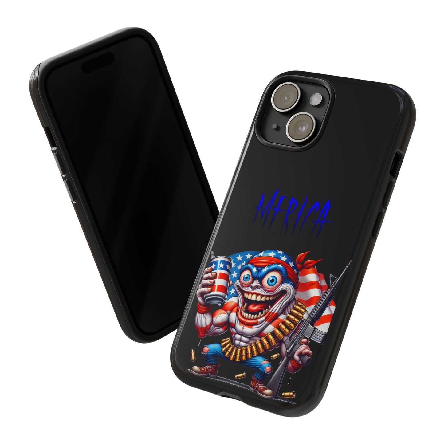 Phone Case — Patriotic 'Merica Clown with Flag, Beer & Rifle
