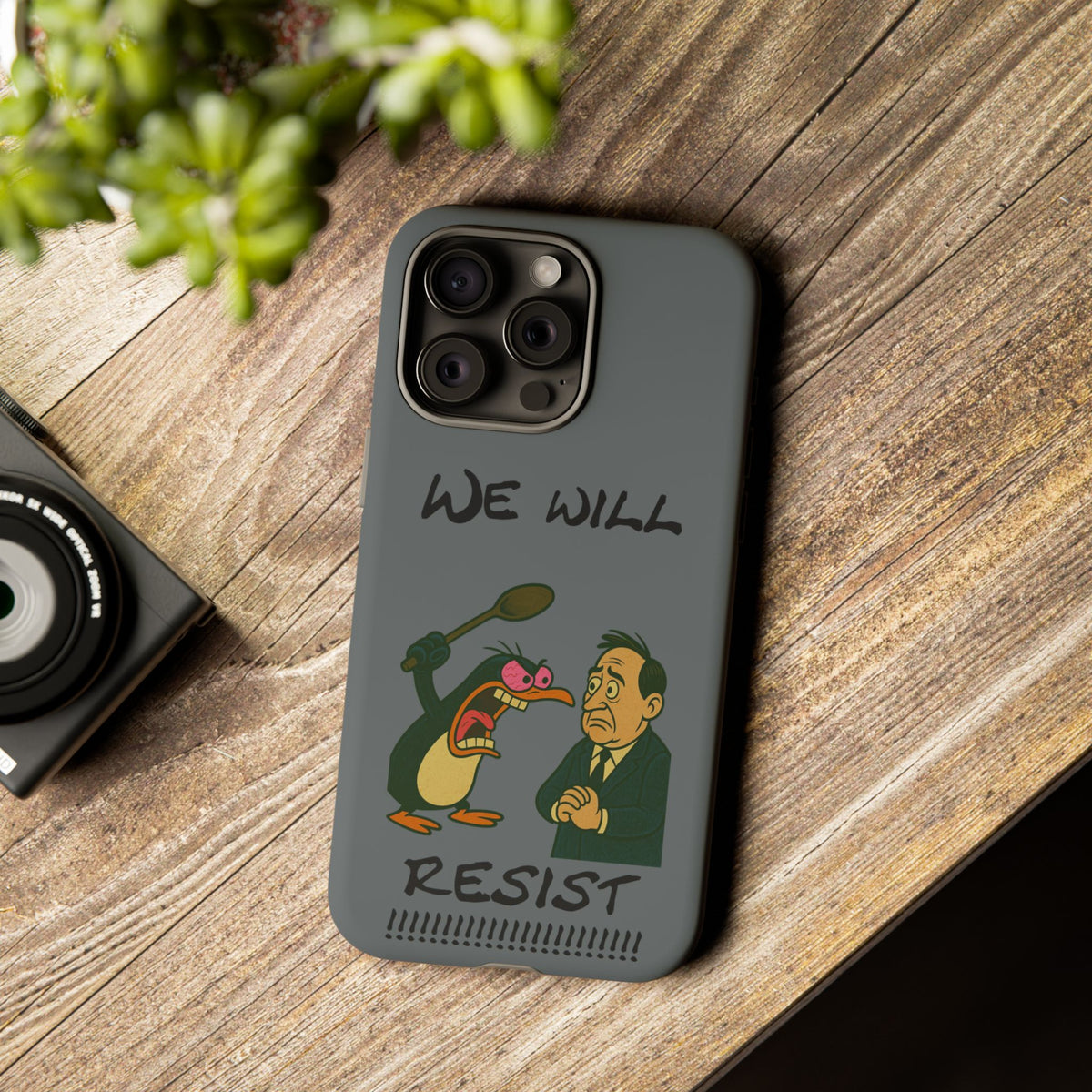 Phone Case - "We Will Resist" Cartoon Protest Design