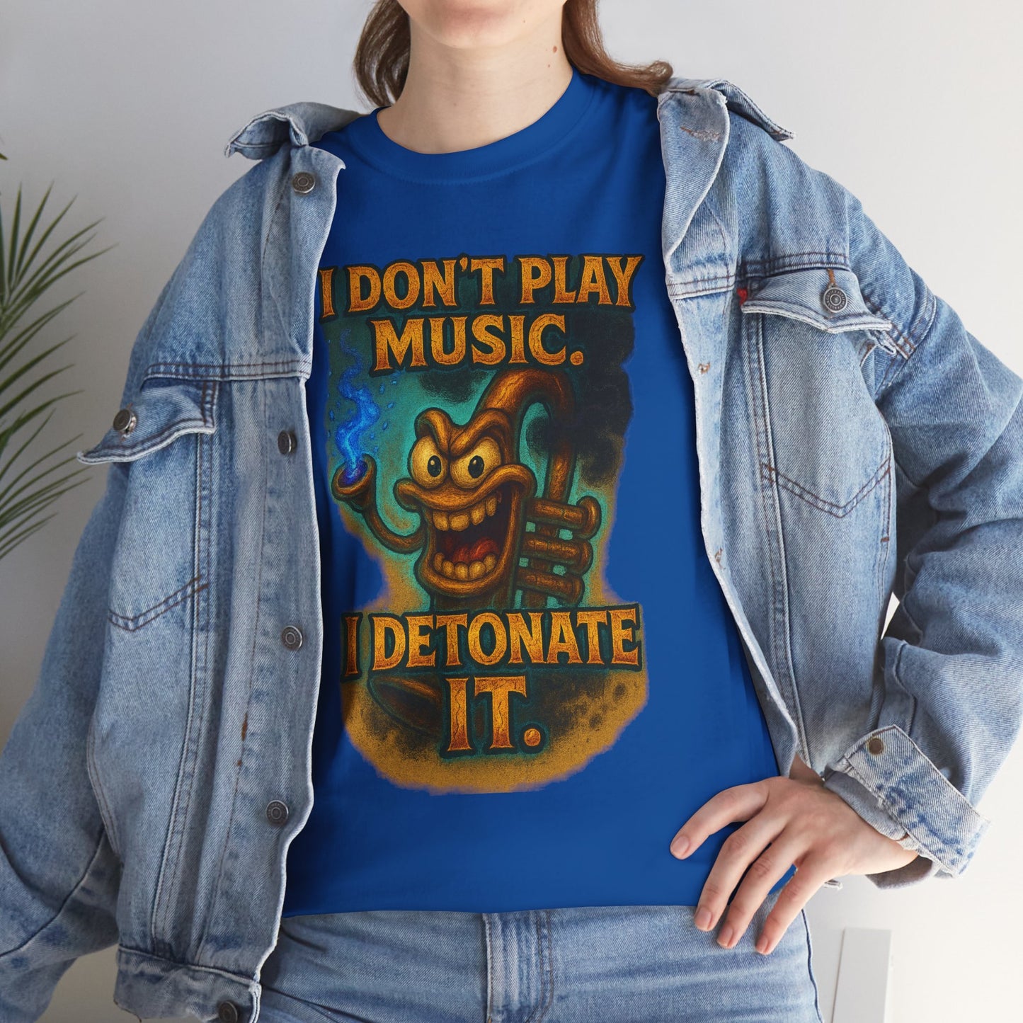I Don’t Play Music I Detonate It T-Shirt | Cartoon Bomb Character