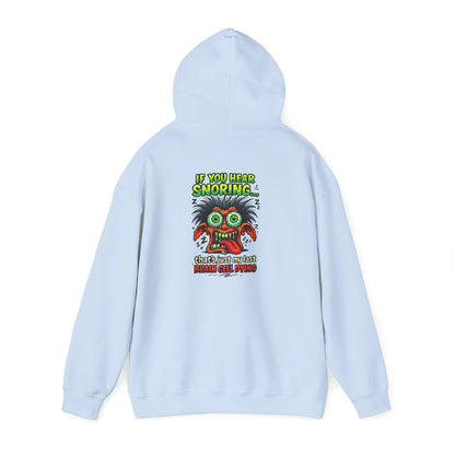 Funny Snoring Monster Hoodie – 'I'm Snoring' Graphic Back Pullover