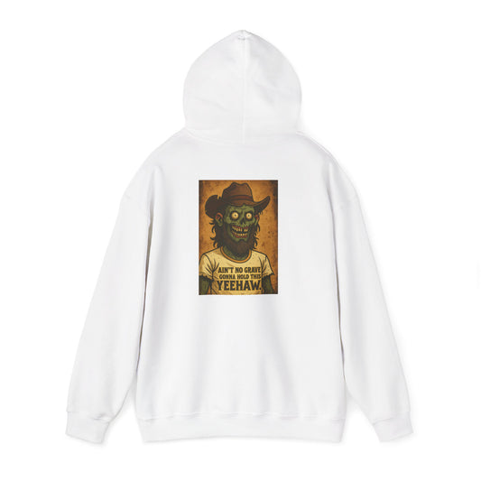 Hoodie — Vintage Zombie Cowboy 'Ain't No Grave' Graphic Pullover