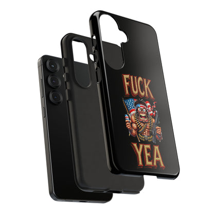 Phone Case — "FUCK YEA" Patriotic Skeleton Soldier Graphic