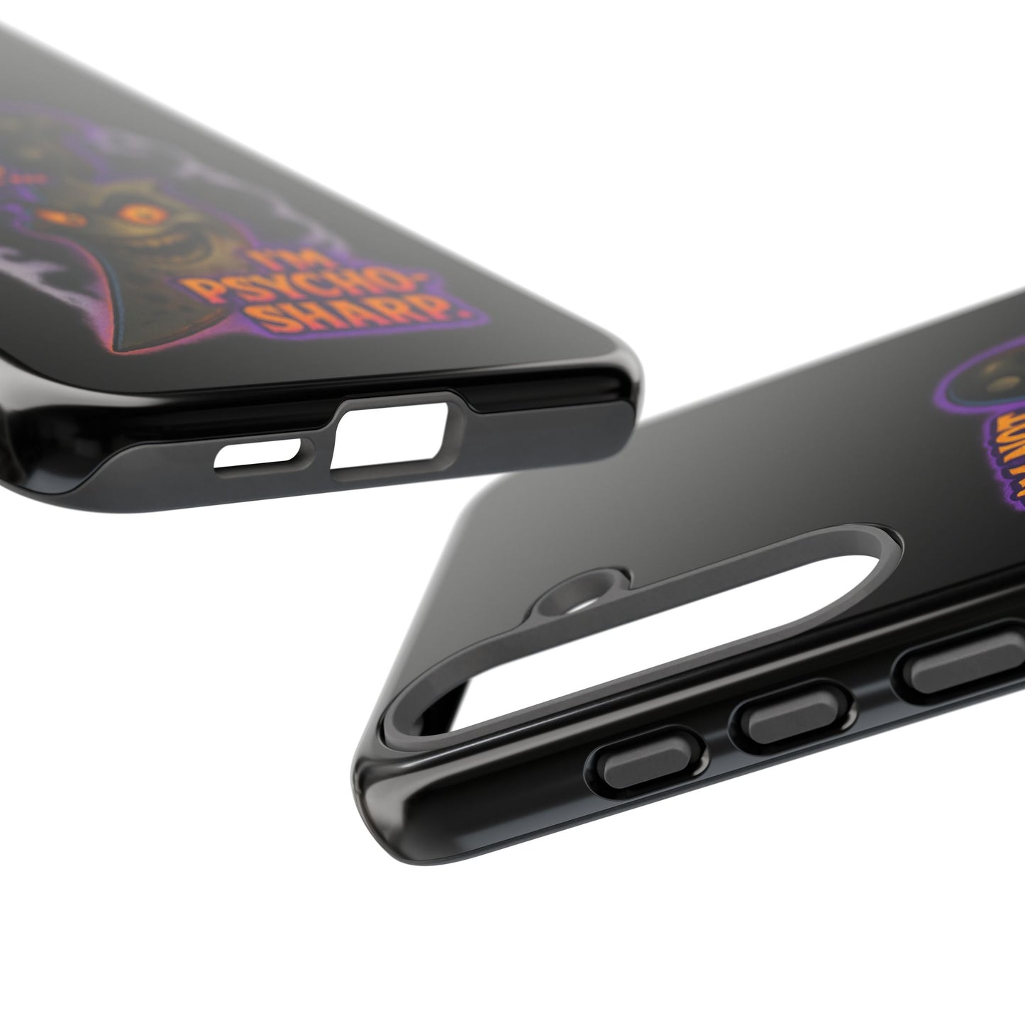 Knife Graphic Phone Case — "I'm Not Just Sharp... I'm Psycho-Sharp" Horror Phone Cover