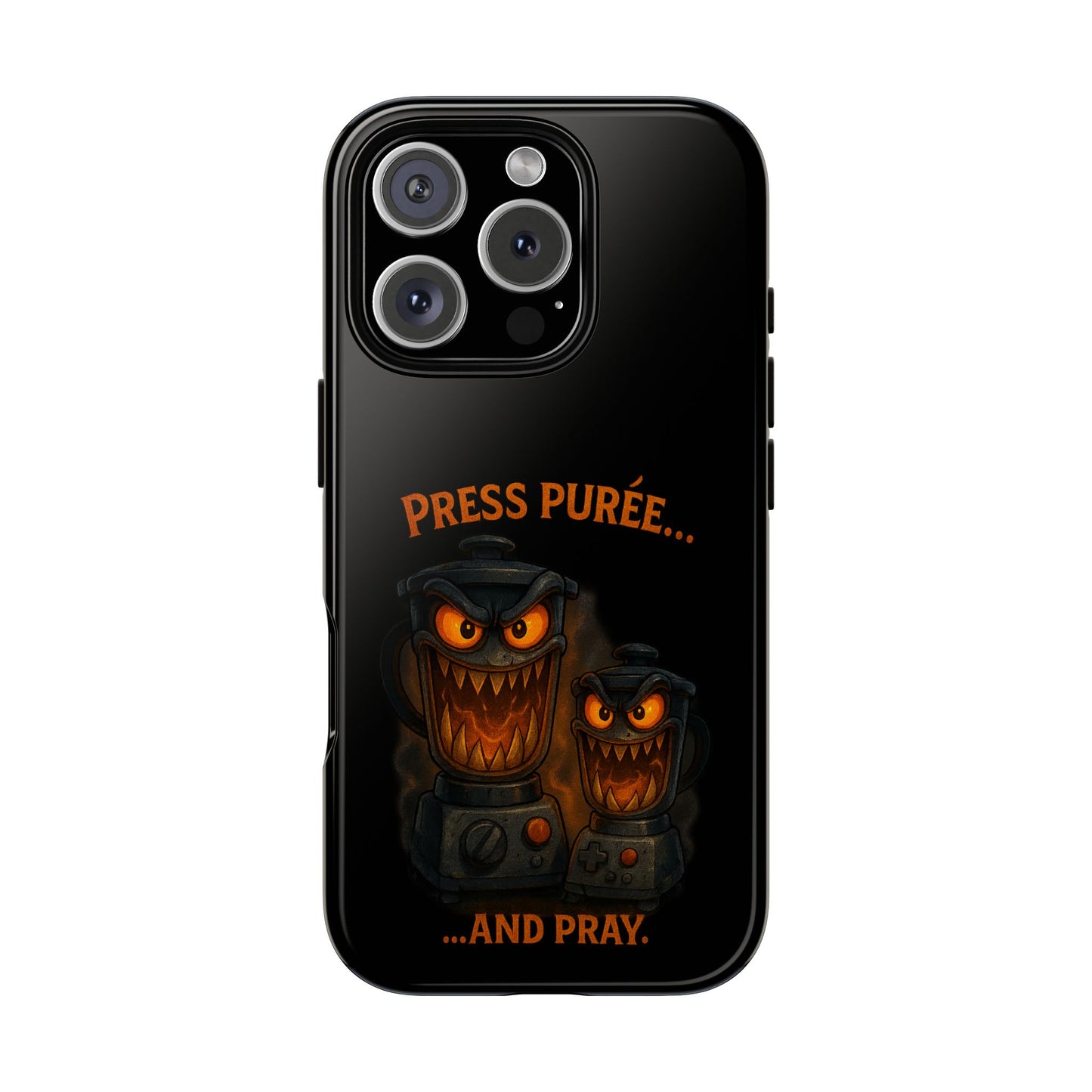 Phone Case - 'Press Purée...and Pray' Halloween Horror Protective Cover