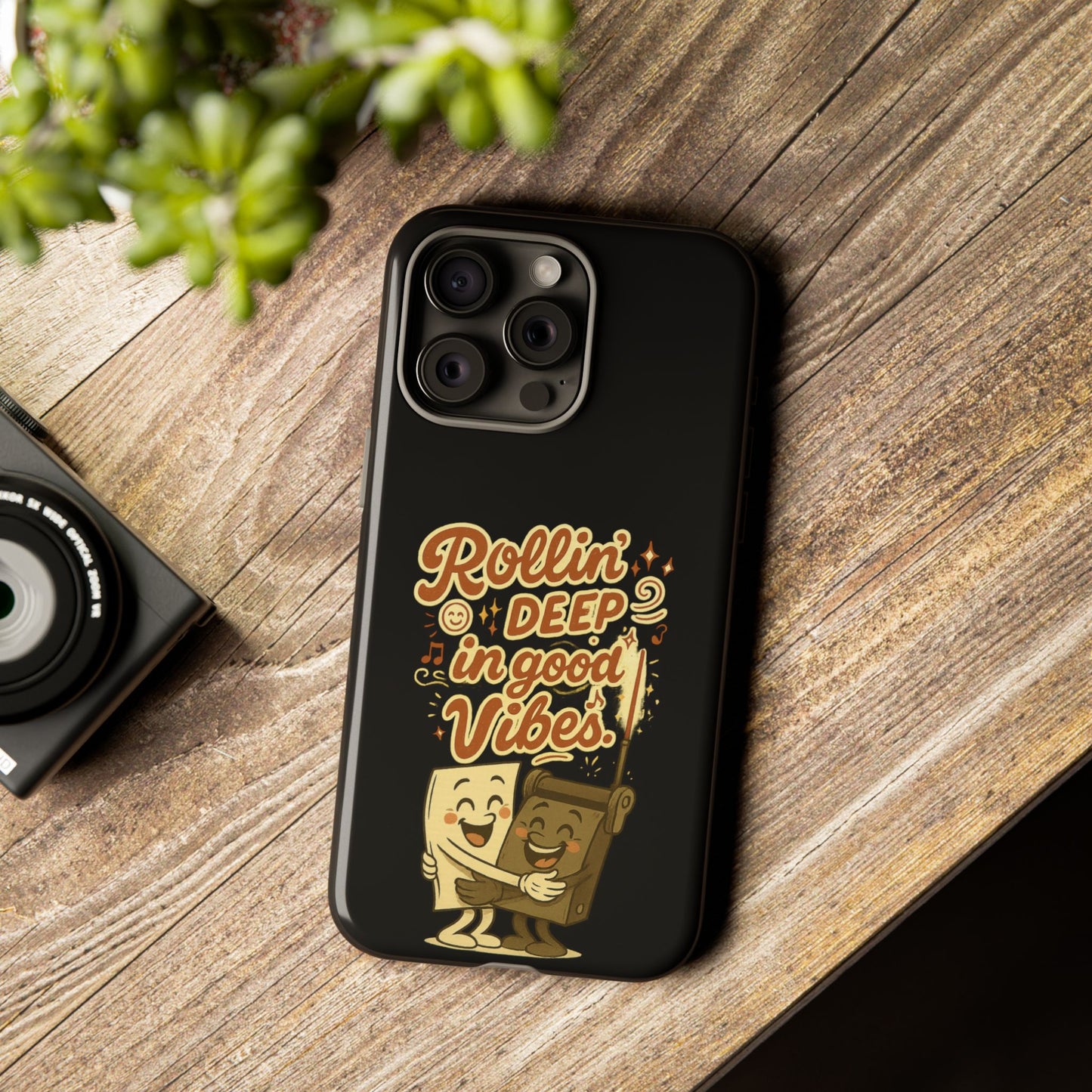 Phone Case — "Rollin' Deep in Good Vibes" Cartoon Retro Design