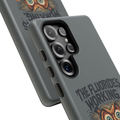 Phone Case — Retro Horror Graphic “The Fluoride’s Working” Shock Art