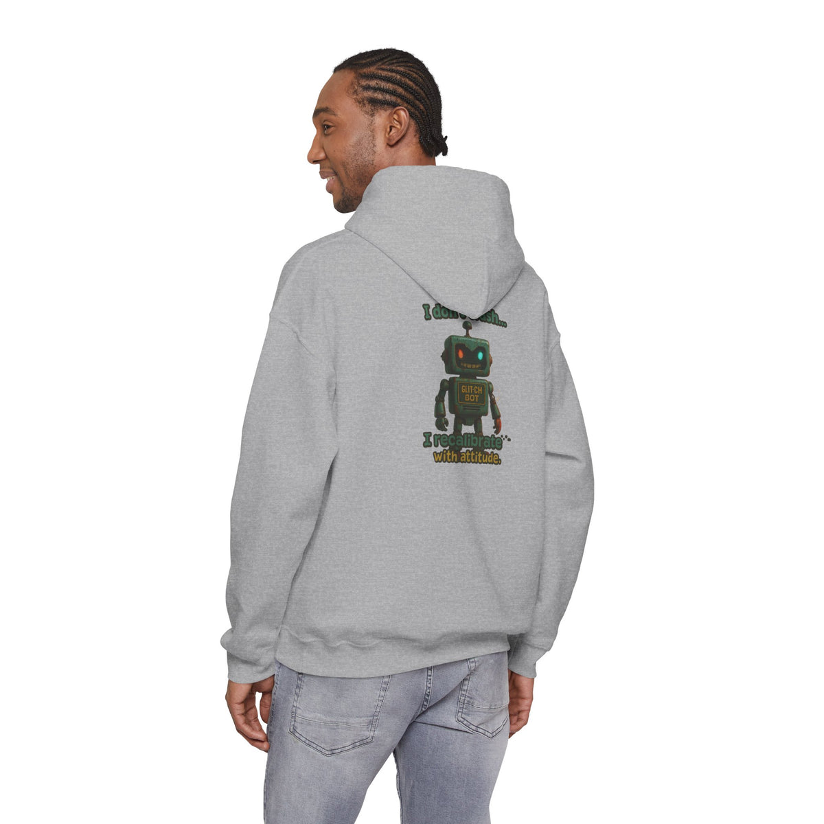 Retro Robot Hoodie — 'I Am Not A Toy' Vintage Toy Bot Sweatshirt