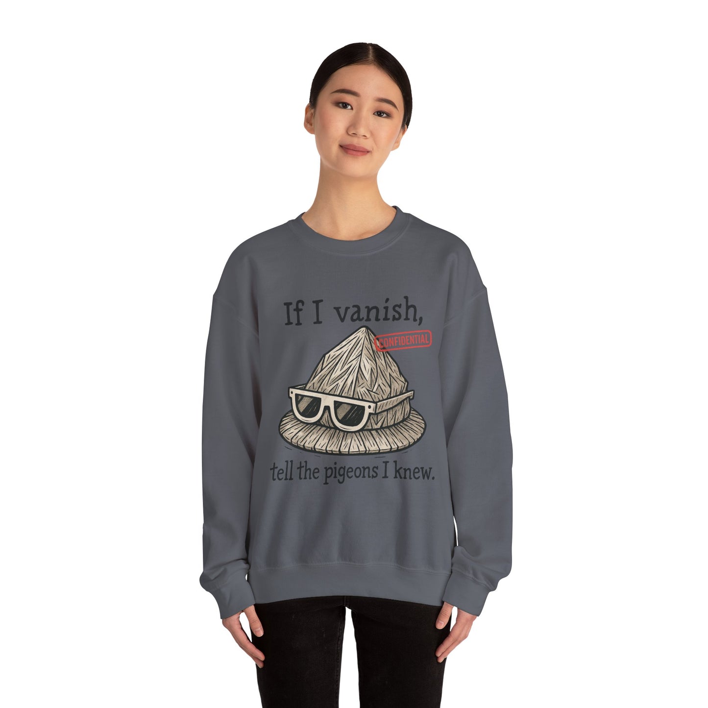 Tell the Pigeons I Knew – Disguised Vanishing Agent Sweatshirt