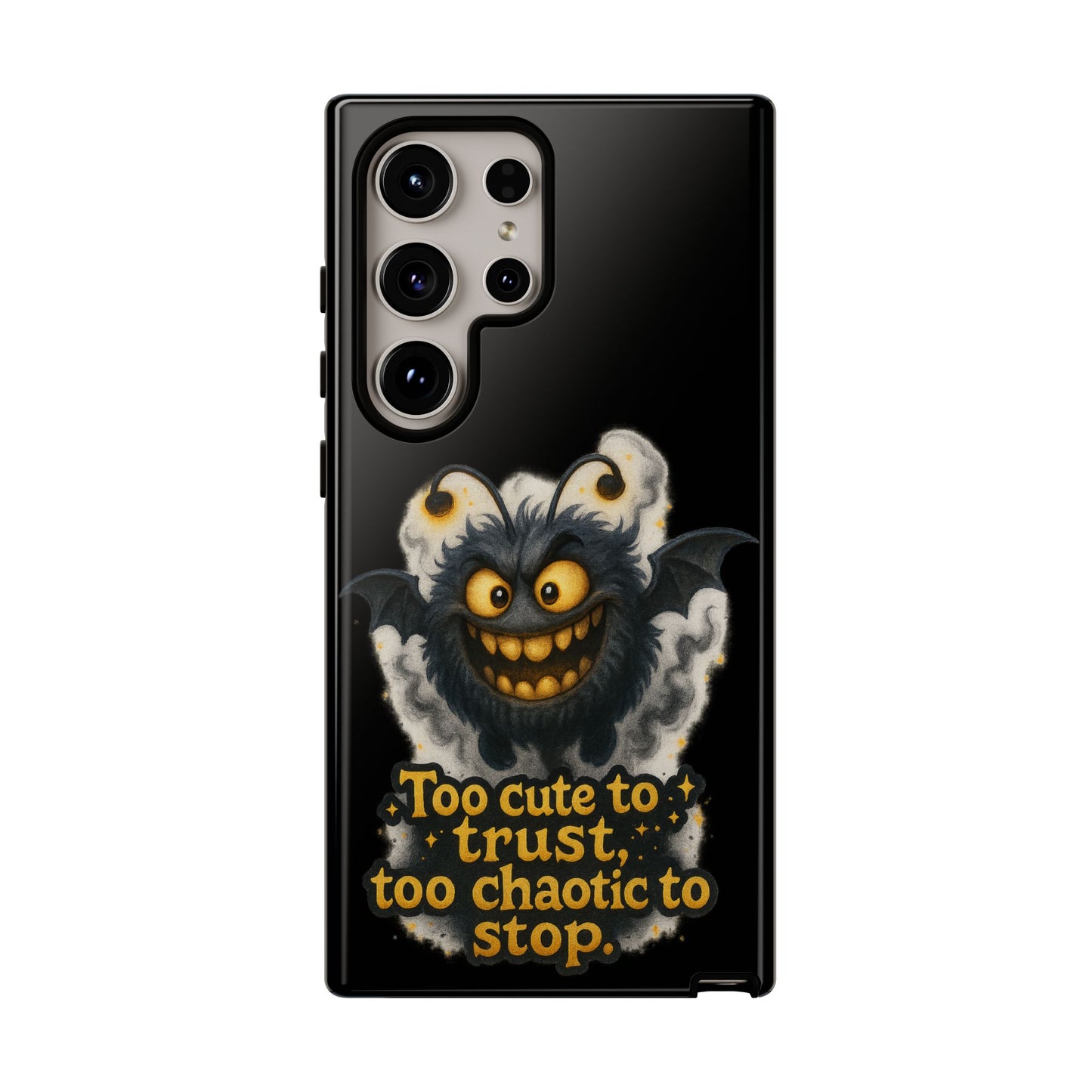 Phone Case — 'Too Cute to Trust, Too Chaotic to Stop' Mischievous Monster Protective Cover