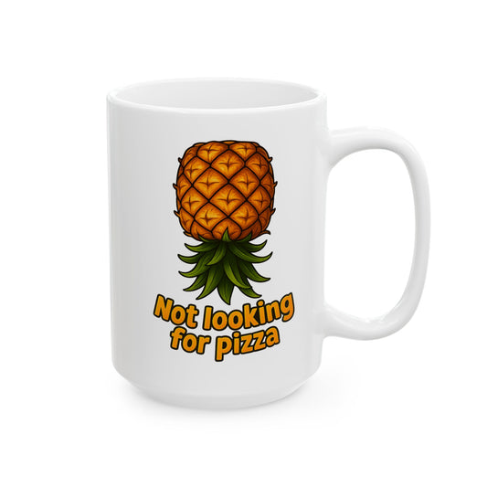 Pineapple Ceramic Mug (11oz/15oz) — Funny Tropical Foodie Coffee Cup