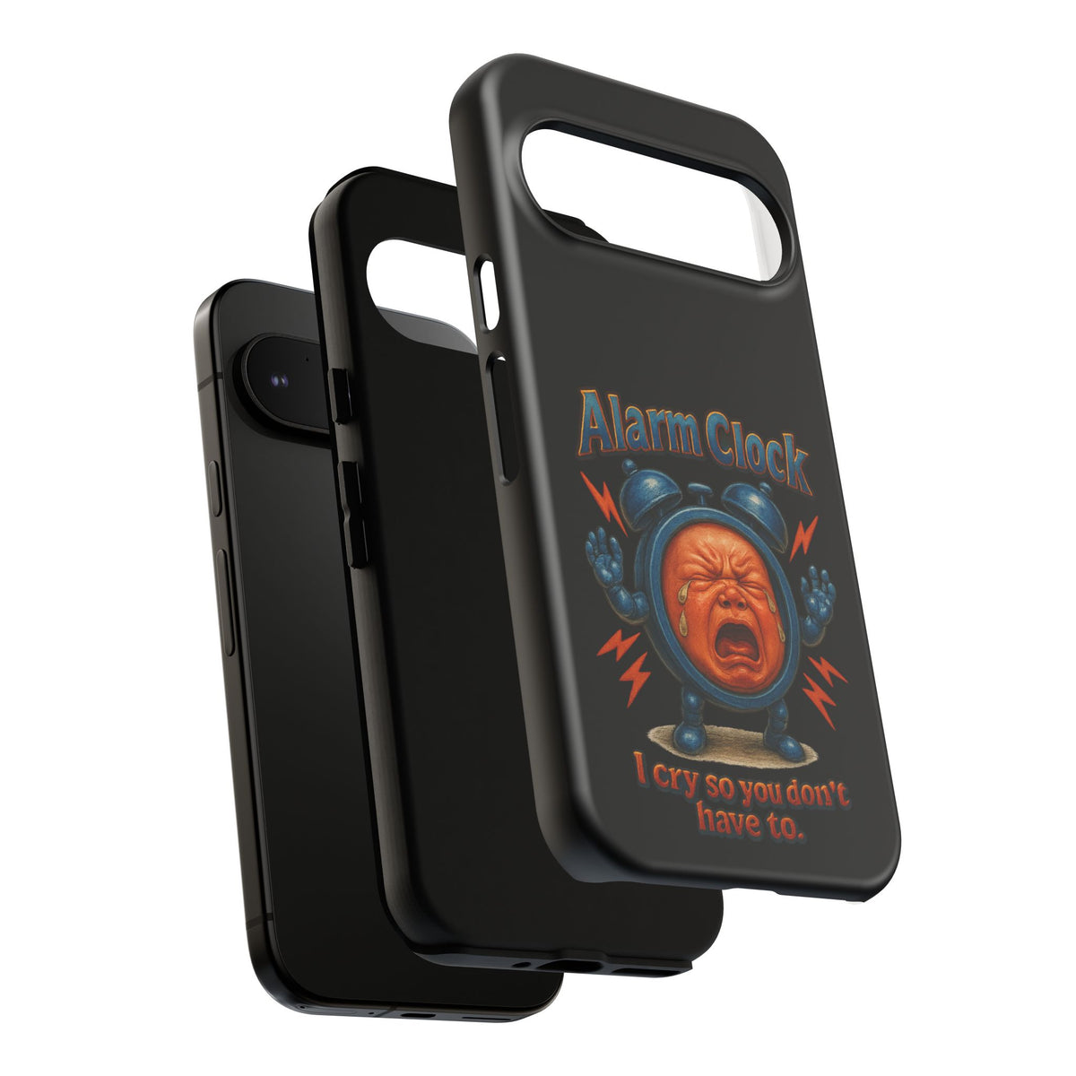 Phone Case — "Alarm Clock: I Cry So You Don't Have To" Funny Retro Baby Alarm Design