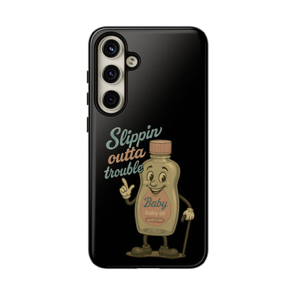 Phone Case — 'Slippin Outta Trouble' Retro Baby Oil Mascot