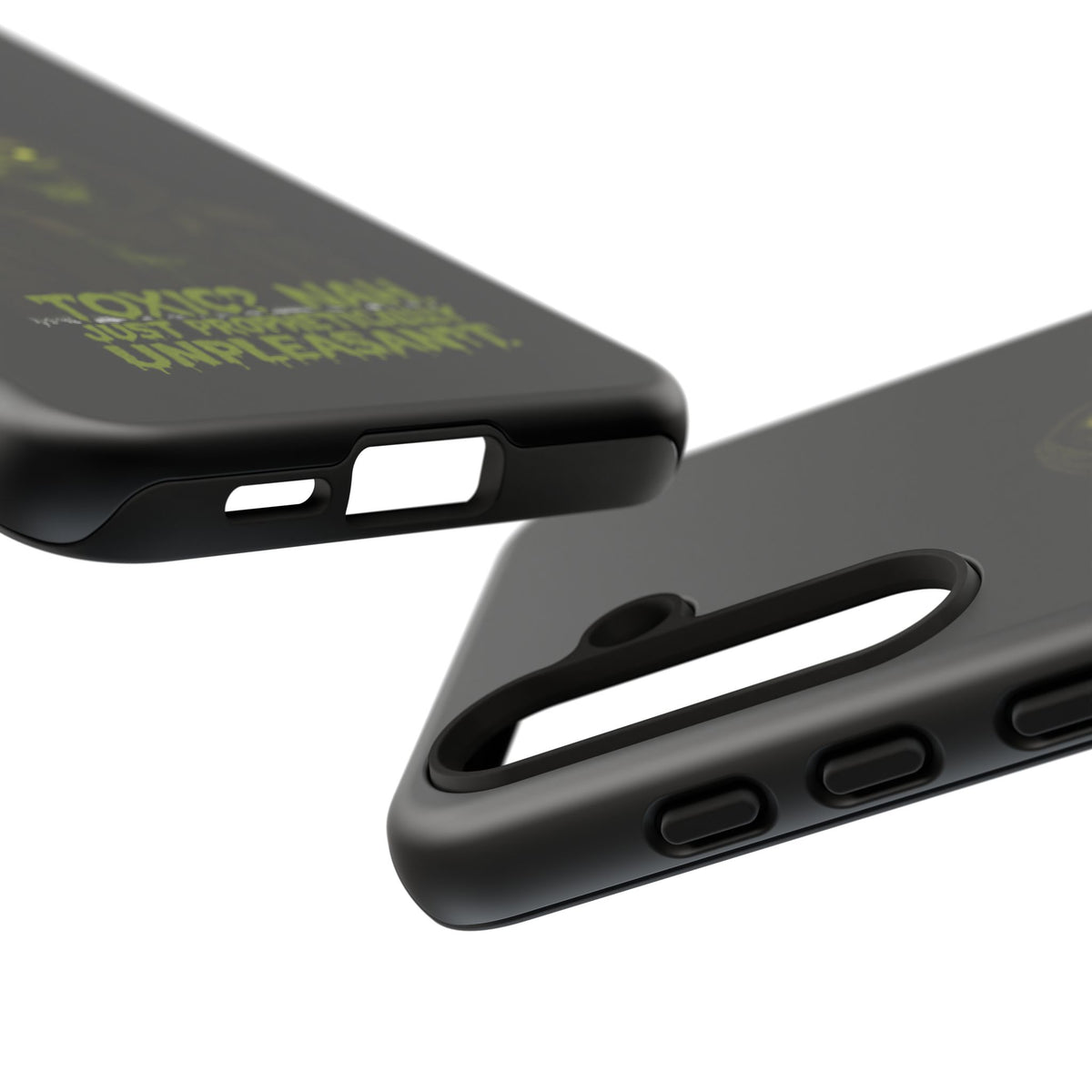 Phone Case — 'Toxic? Nah, Just Prophetically Unpleasant' Neon Grim Reaper Protective Cover