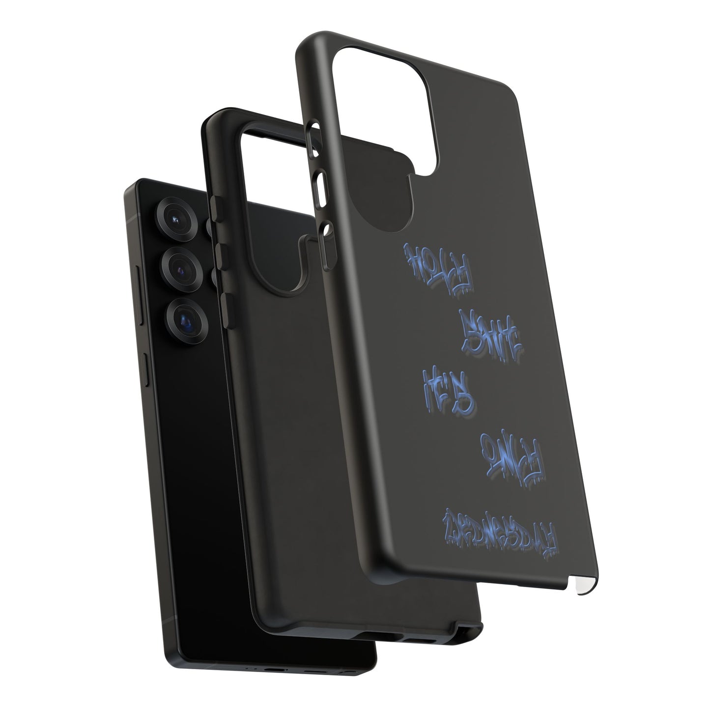 Phone Case — Blue Neon Graffiti "Tough Cases" Protective Cover