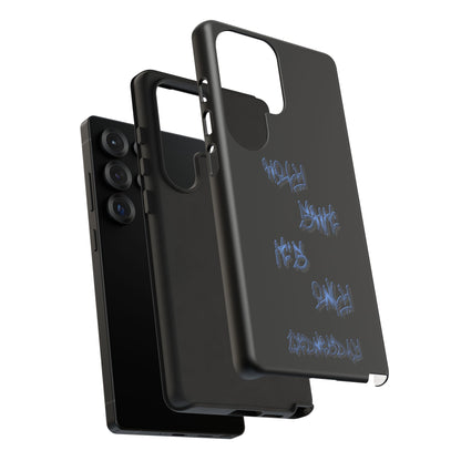 Phone Case — Blue Neon Graffiti "Tough Cases" Protective Cover