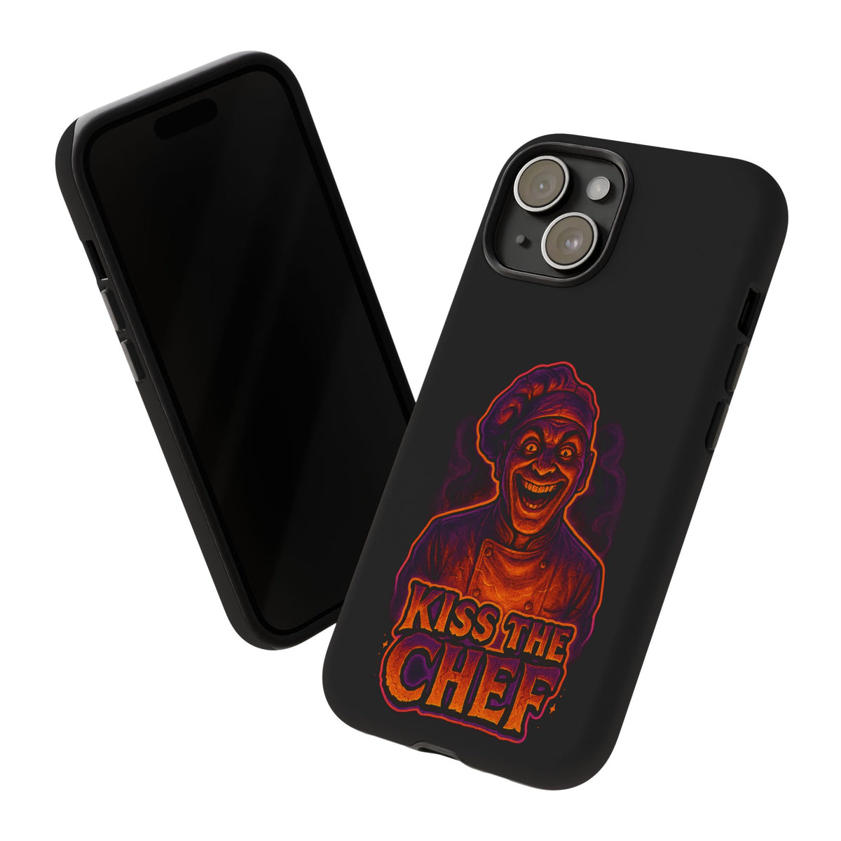 Phone Case — "Kiss the Chef" Neon Horror Chef Design
