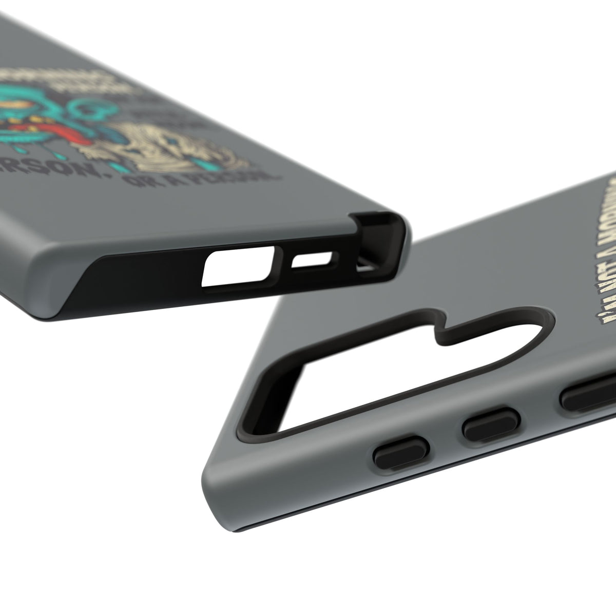 Funny Zombie Phone Case — "I'm Not a Morning Person" Graphic Tough Case
