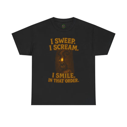 Creepy Pumpkin Lantern I Sweep I Scream I Smile T-Shirt