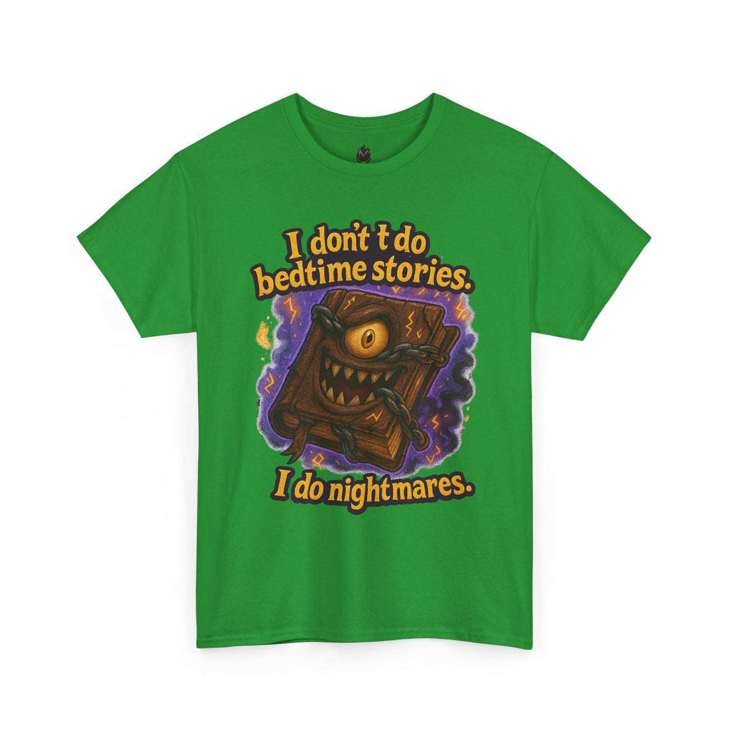 Nightmarish Monster Book tee | I don't do bedtime stories design