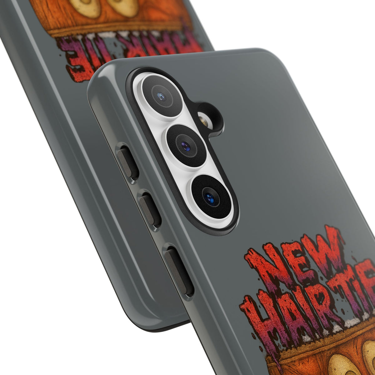 Phone Case — 'New Hairte' Funny Grinning Tongue-Out Monster Design