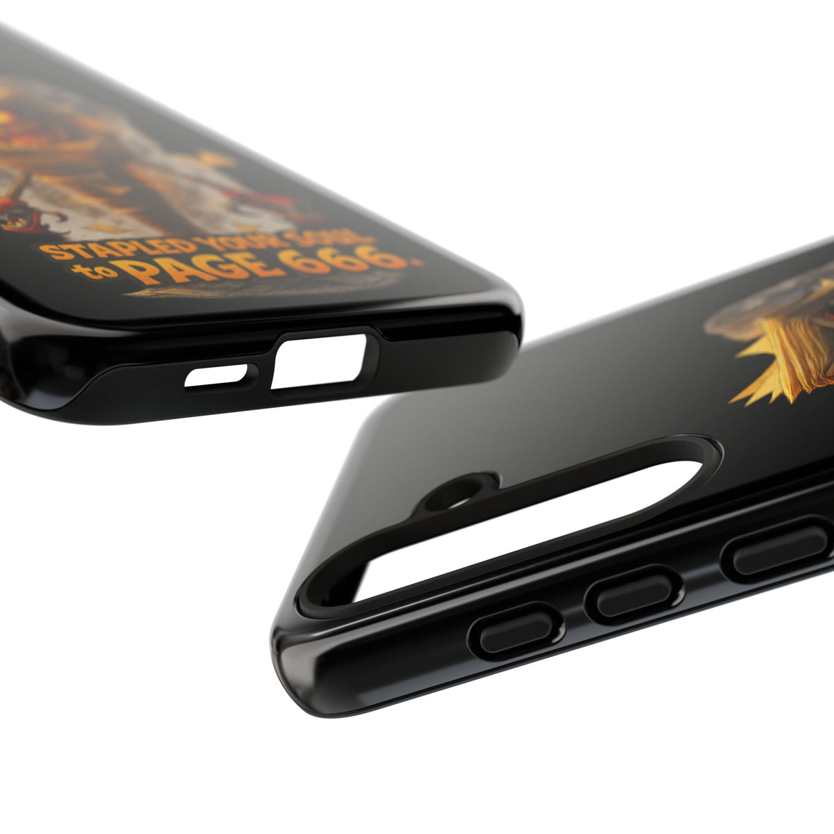Phone Case — Halloween Mummy Creature “Stapled Your Soul to Page 666” Horror Design