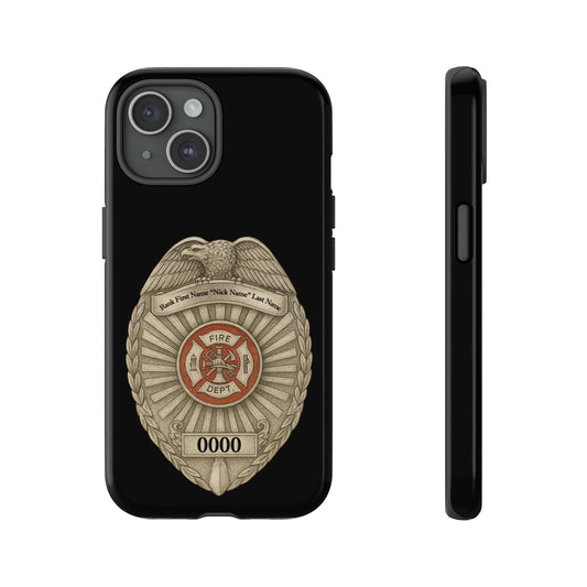 Firefighter Badge Phone Case – Personalized Dept. Emblem Tough Case