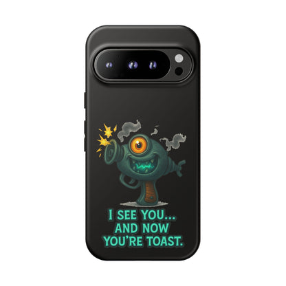 Phone Case — Cute Zombie Blaster Design with "I See You... And Now You're Toast"