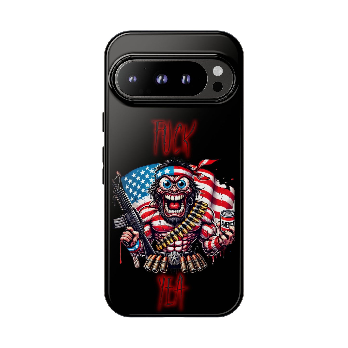 Phone Case — American Flag Skull Soldier Design (Tough Cases)