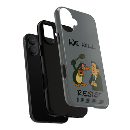 Phone Case - "We Will Resist" Cartoon Protest Design