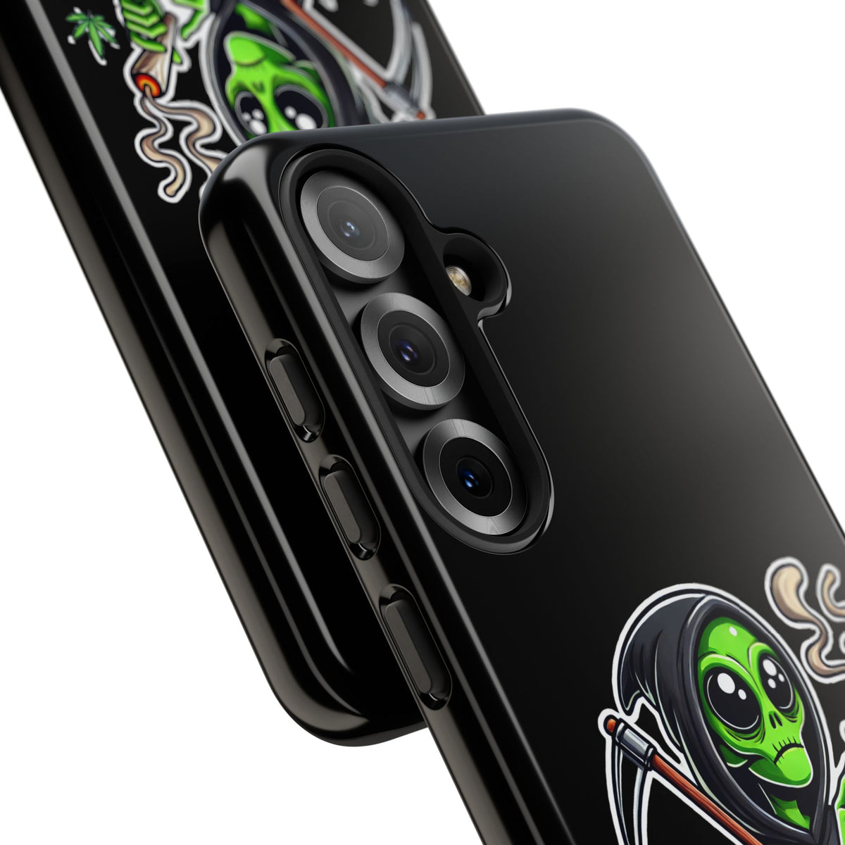 Reaper Alien Phone Case – Cute Grim Reaper Smoking Weed iPhone Case