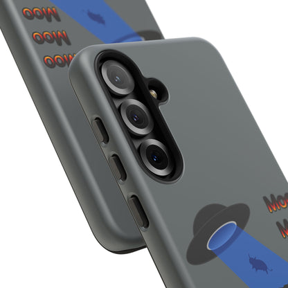 Phone Case — Funny UFO Cow Abduction Design with “Moo Moo Moo”