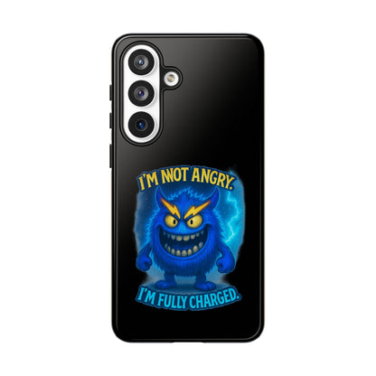 Phone Case - "I'm Not Angry, I'm Fully Charged" Electric Monster Protective Cover