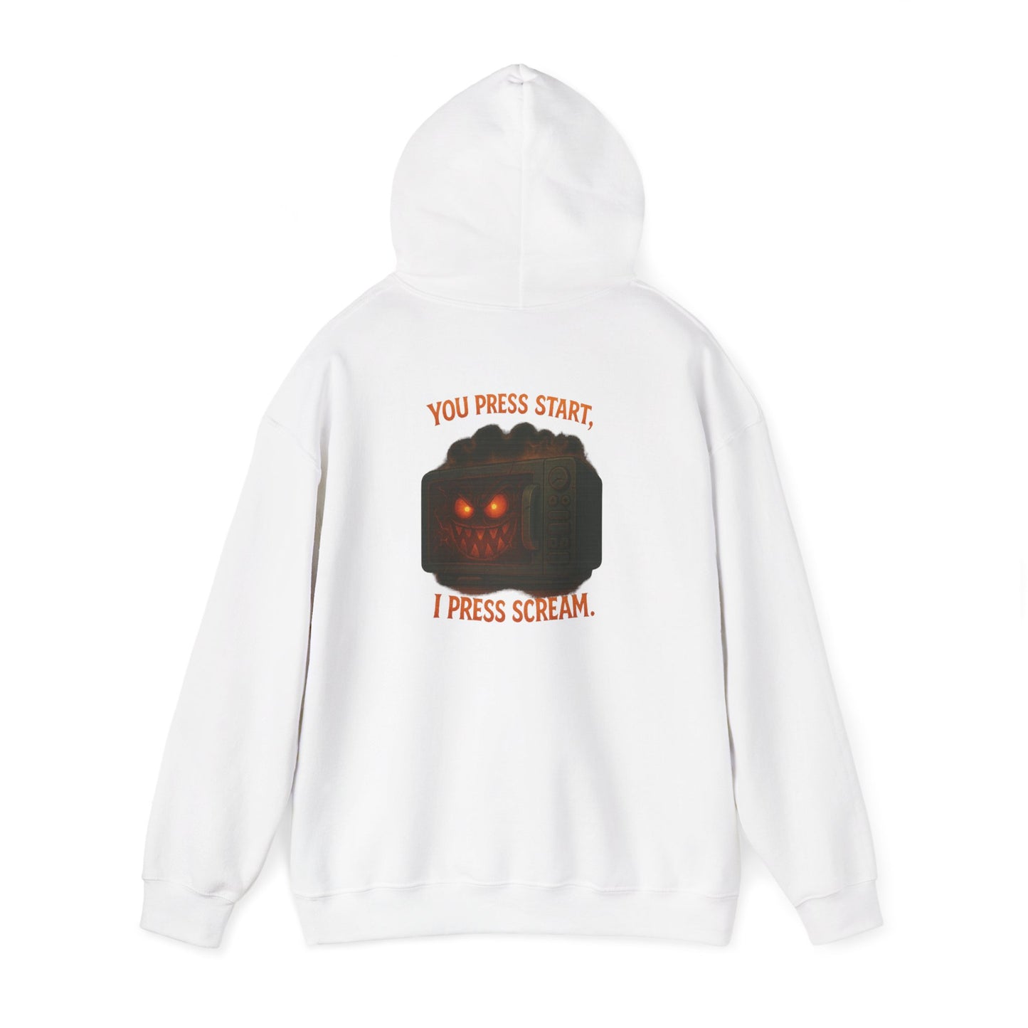 Spooky Hoodie — "You Press Start, I Press Scream" Halloween Sweatshirt