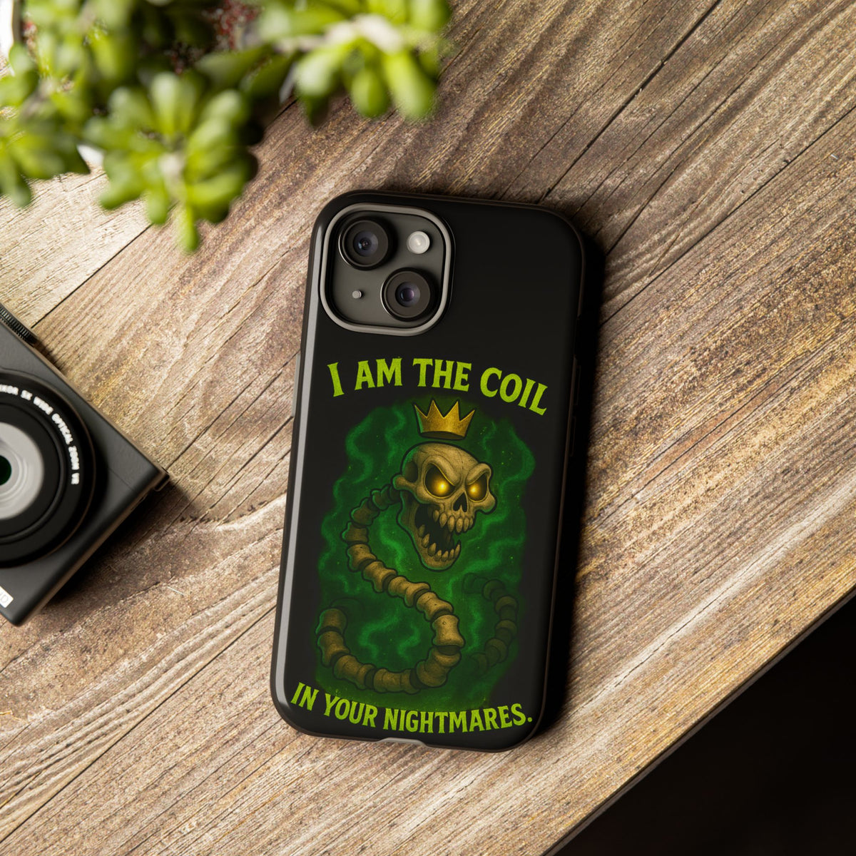 Tough Cases — “I Am The Coil In Your Nightmares” Skull Snake Shockproof Phone Case