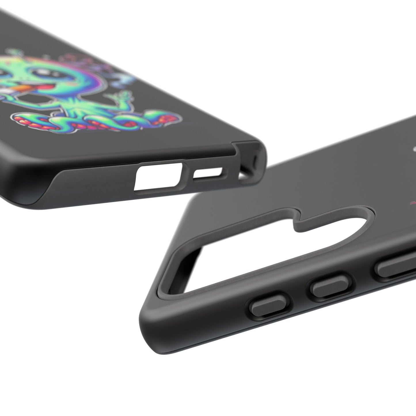 Alien Smoking Rainbow Joint Phone Case — Cute Psychedelic Cannabis iPhone Cover