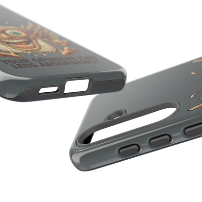 Phone Case — Funny Vintage Winged Toaster Design (“Your Opinion Has Less Absorbency”)
