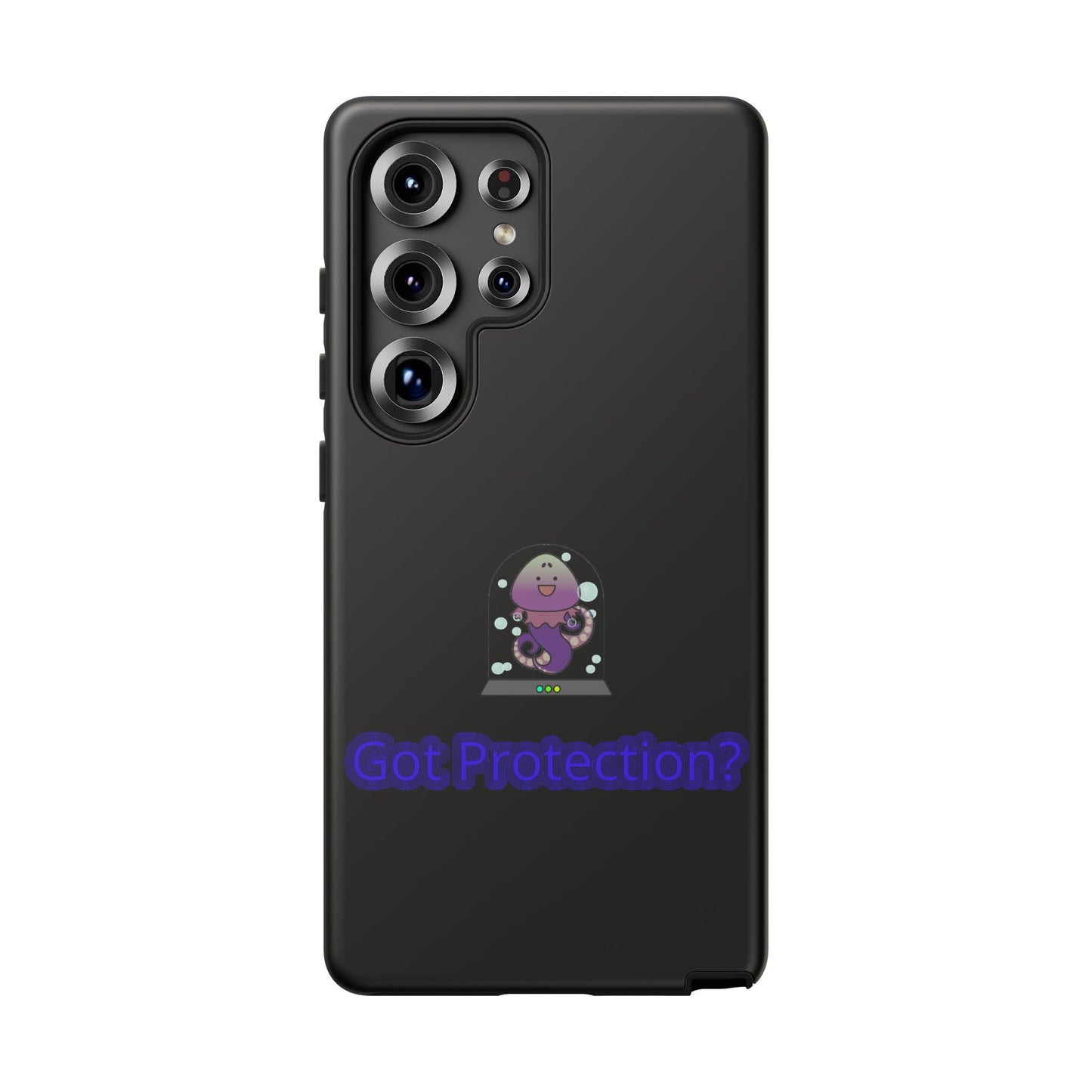 Phone Case — 'Got Protection?' Cute Purple Alien Anti-Shock Protective Cover