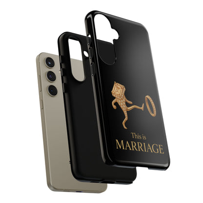 Phone Case - ‘This is Marriage’ Gold Ring Cartoon Design