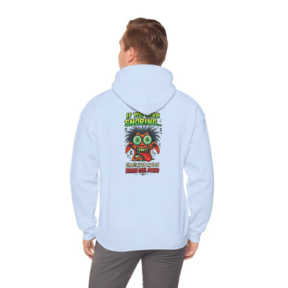 Funny Snoring Monster Hoodie – 'I'm Snoring' Graphic Back Pullover