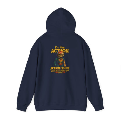 Action Figure Hoodie – Retro Toy Gamer Graphic Pullover