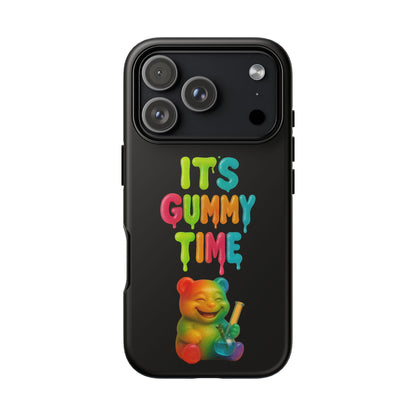 Phone Case — "It's Gummy Time" Rainbow Gummy Bear Protective Cover