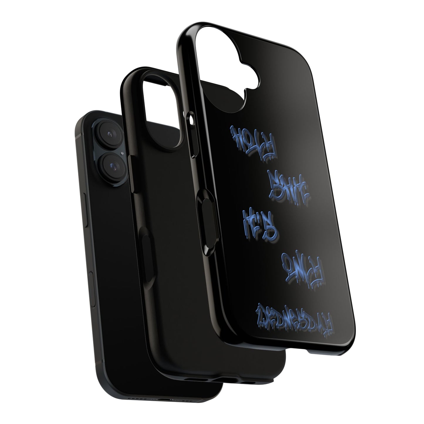 Phone Case — Blue Neon Graffiti "Tough Cases" Protective Cover